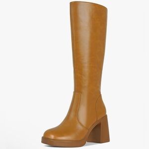 Elegant Tan Knee-High Boots